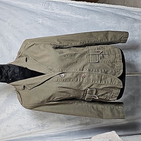 Tribal Stretch Extensible Army Green Women's Cotton Utility Jacket Size 4 - Picture 1 of 16